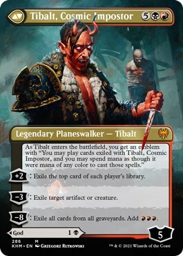 Valki, Dio delle Menzogne // Tibalt, Impostore del Cosmo Card Back