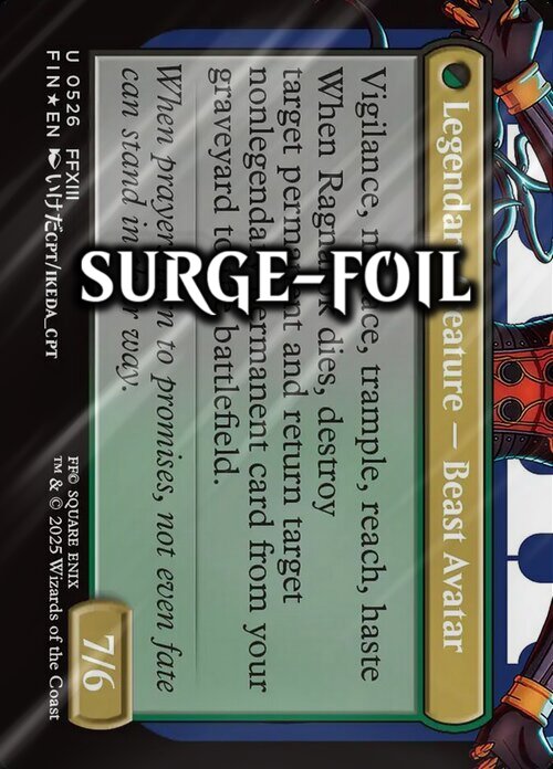Fang, Fearless l'Cie // Ragnarok, Divine Deliverance Card Back