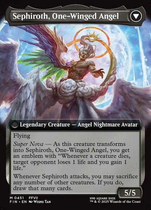 Sephiroth, Fabled SOLDIER // Sephiroth, One-Winged Angel Card Back