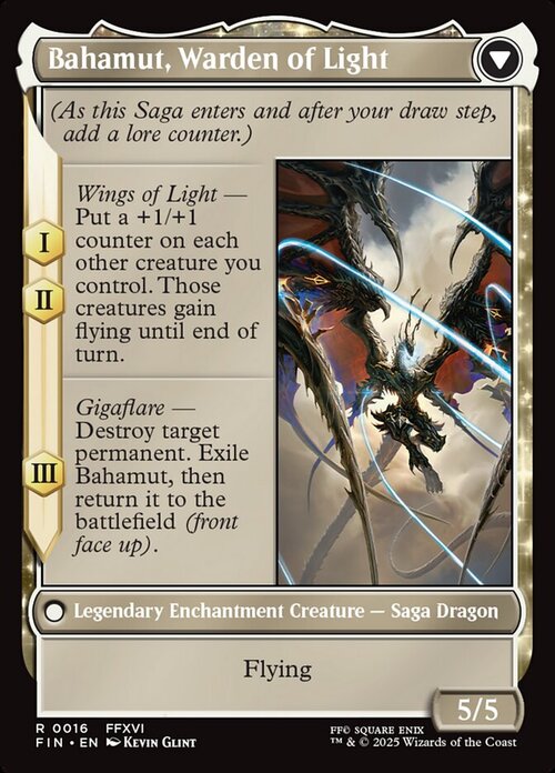 Dion, Bahamut's Dominant // Bahamut, Warden of Light Card Back