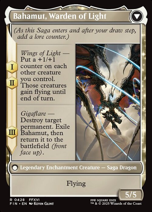 Dion, Bahamut's Dominant // Bahamut, Warden of Light Card Back