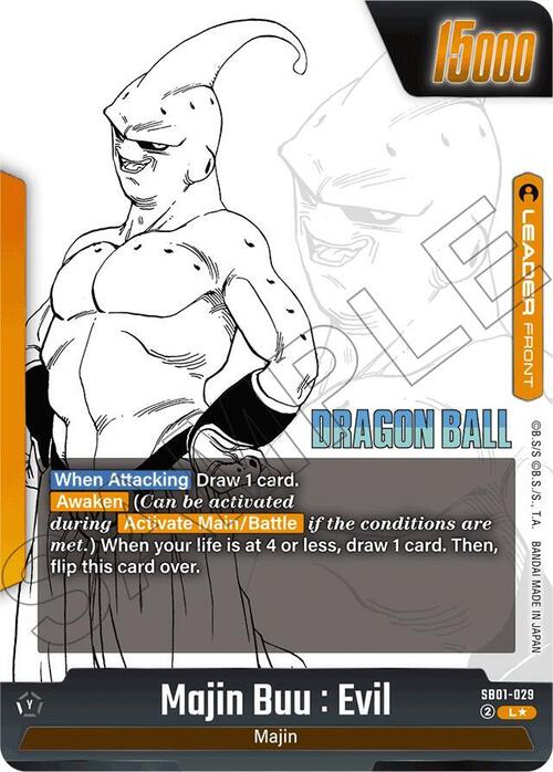 Majin Buu : Evil Card Back