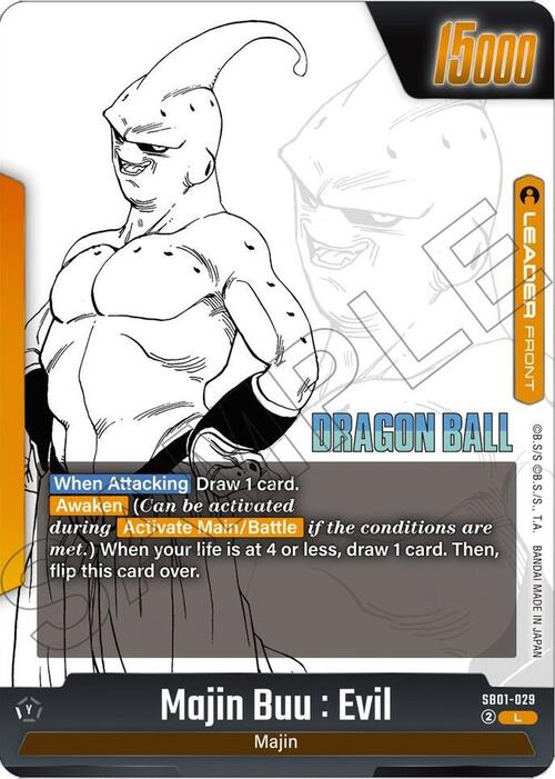 Majin Buu : Evil Card Back
