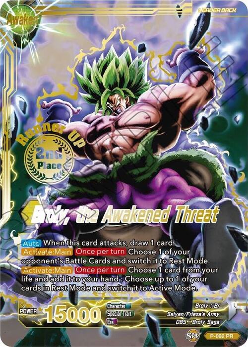 Broly // Broly, the Awakened Threat Parte Posterior
