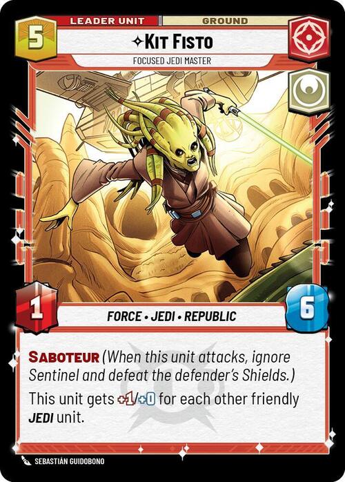Kit Fisto - Focused Jedi Master Card Back