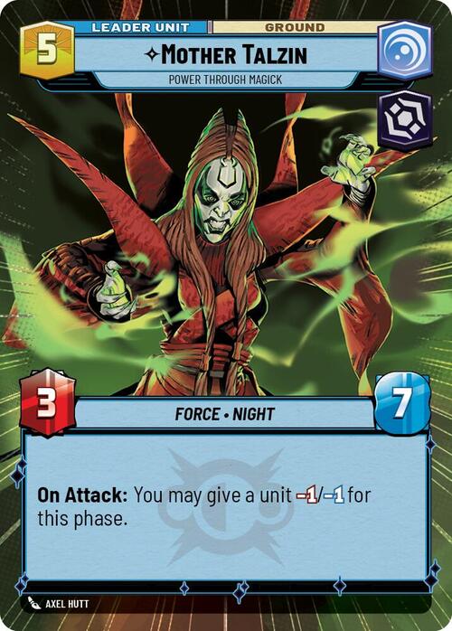 Madre Talzin, Poder mediante la magia Parte Posterior