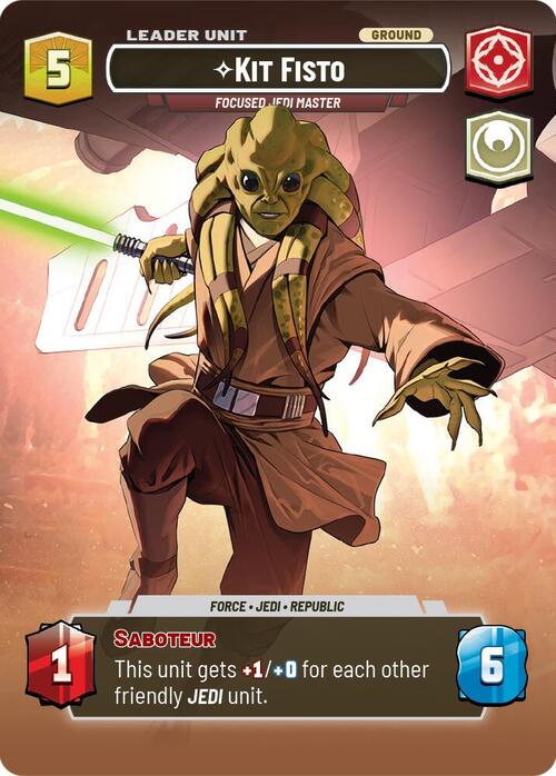 Kit Fisto - Focused Jedi Master Card Back