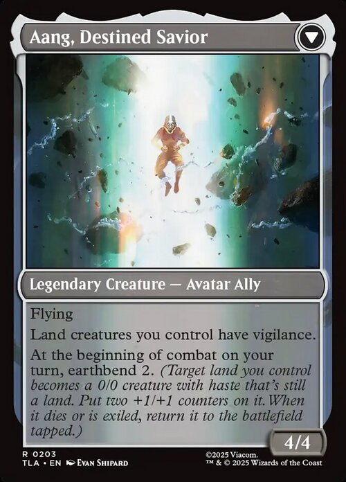 Aang, at the Crossroads // Aang, Destined Savior Card Back