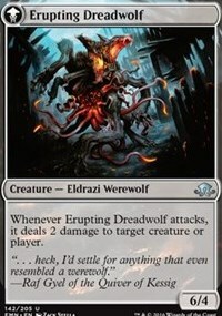 Smoldering Werewolf // Erupting Dreadwolf Card Back