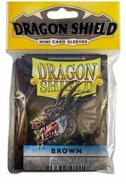 50 Small Dragon Shield Sleeves - Brown