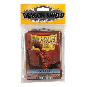 50 Small Dragon Shield Sleeves - Copper
