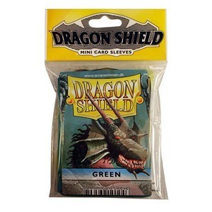 50 Small Dragon Shield Sleeves - Green