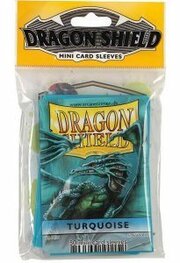 50 Small Dragon Shield Sleeves - Turquoise