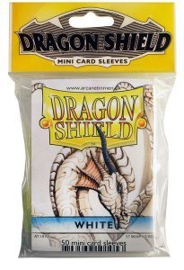 50 Small Dragon Shield Sleeves - White