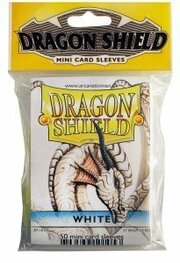 50 Small Dragon Shield Sleeves - White