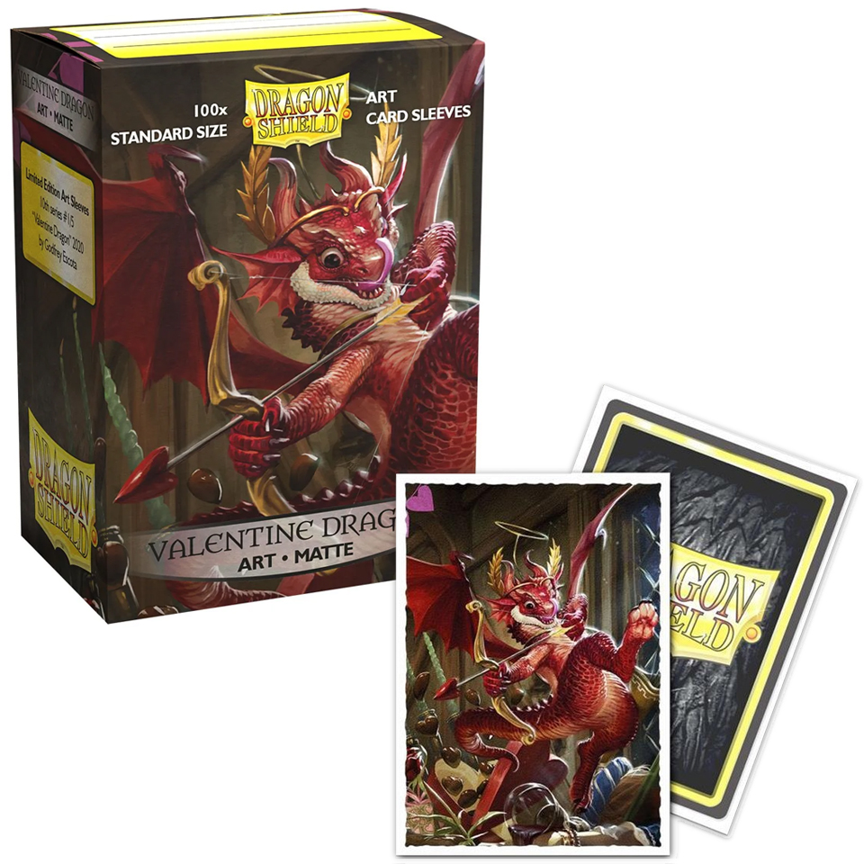 100 Dragon Shield Sleeves - Valentine Cupid Dragon