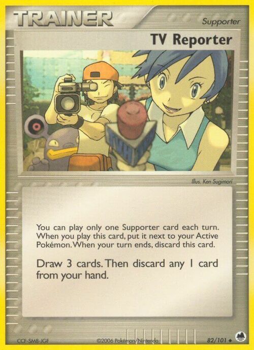 TV Reporter Card Front