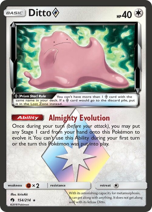 Ditto ◇ Prism Star Card Front
