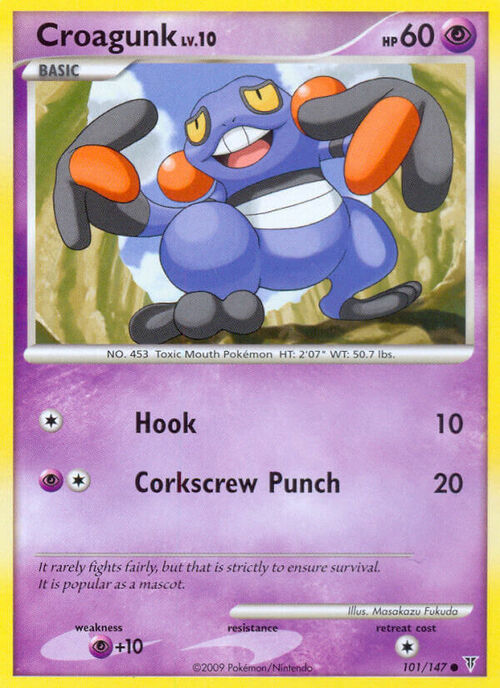 Croagunk Lv.10 Card Front