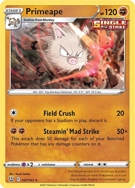 Primeape Card Front