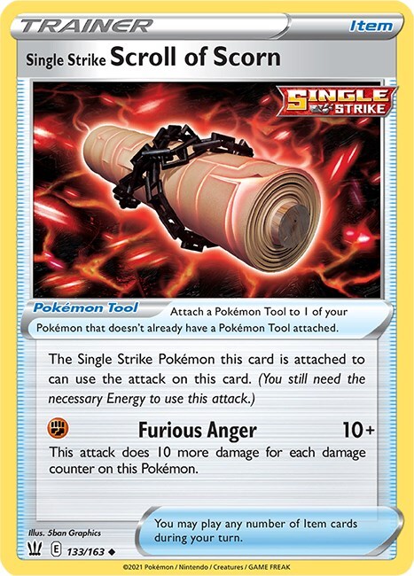 Single Strike Scroll of Scorn Card Front