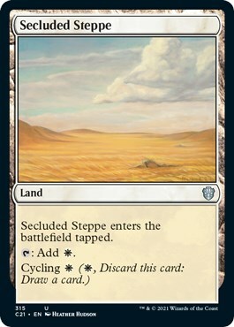 Secluded Steppe Card Front