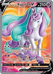 Galarian Rapidash V [Libra Horn | Psychokinesis]