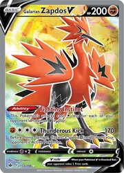 Zapdos de Galar V [Fighting Instinct | Thunderous Kick]