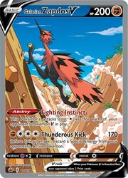 Zapdos de Galar V [Fighting Instinct | Thunderous Kick]