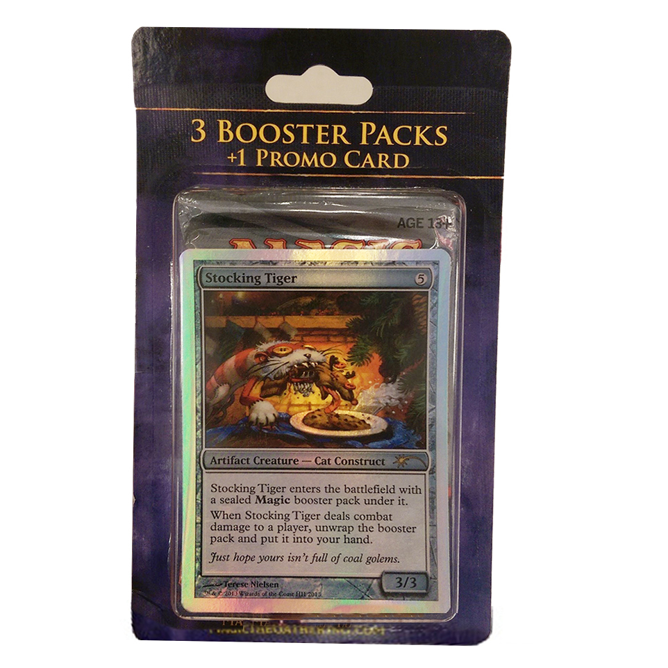 3 Booster Packs +1 Promo Card "Stocking Tiger Misprint" Pack