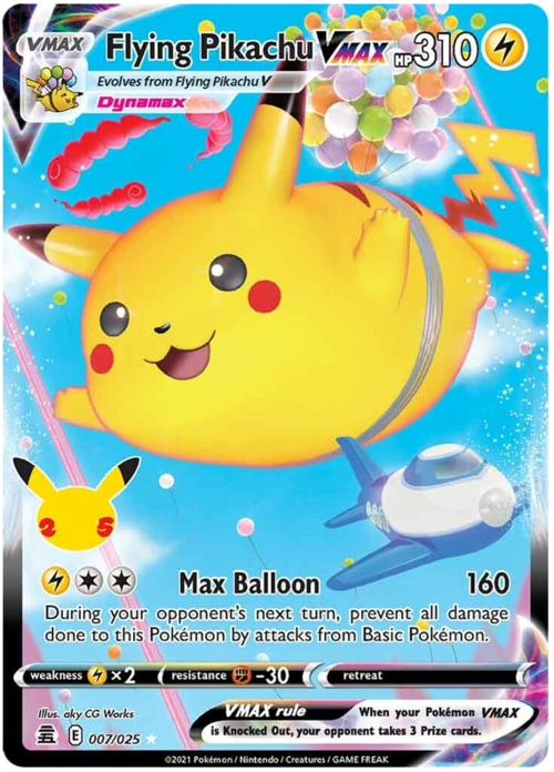 Flying Pikachu Vmax Card Front