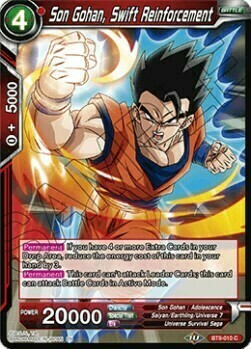 Son Gohan, Swift Reinforcement Card Front