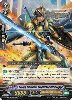 Law-abiding Knight, Cloten Card Front