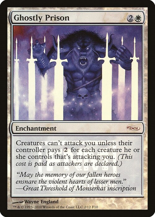 Ghostly Prison Card Front