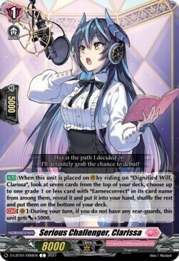 Serious Challenger, Clarissa Card Front