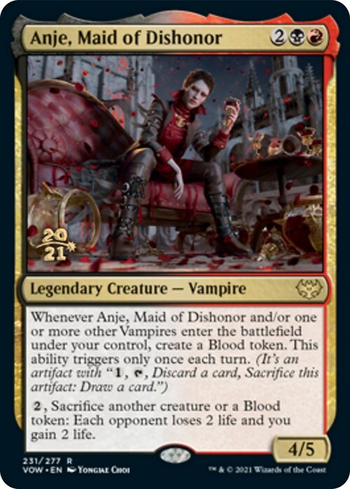 Anje, Maid of Dishonor Card Front