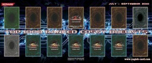 Tapete Top 1000 Ranked Cossy Duelists July-September 2010
