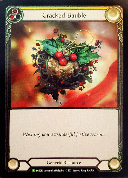 Cracked Bauble Card Front