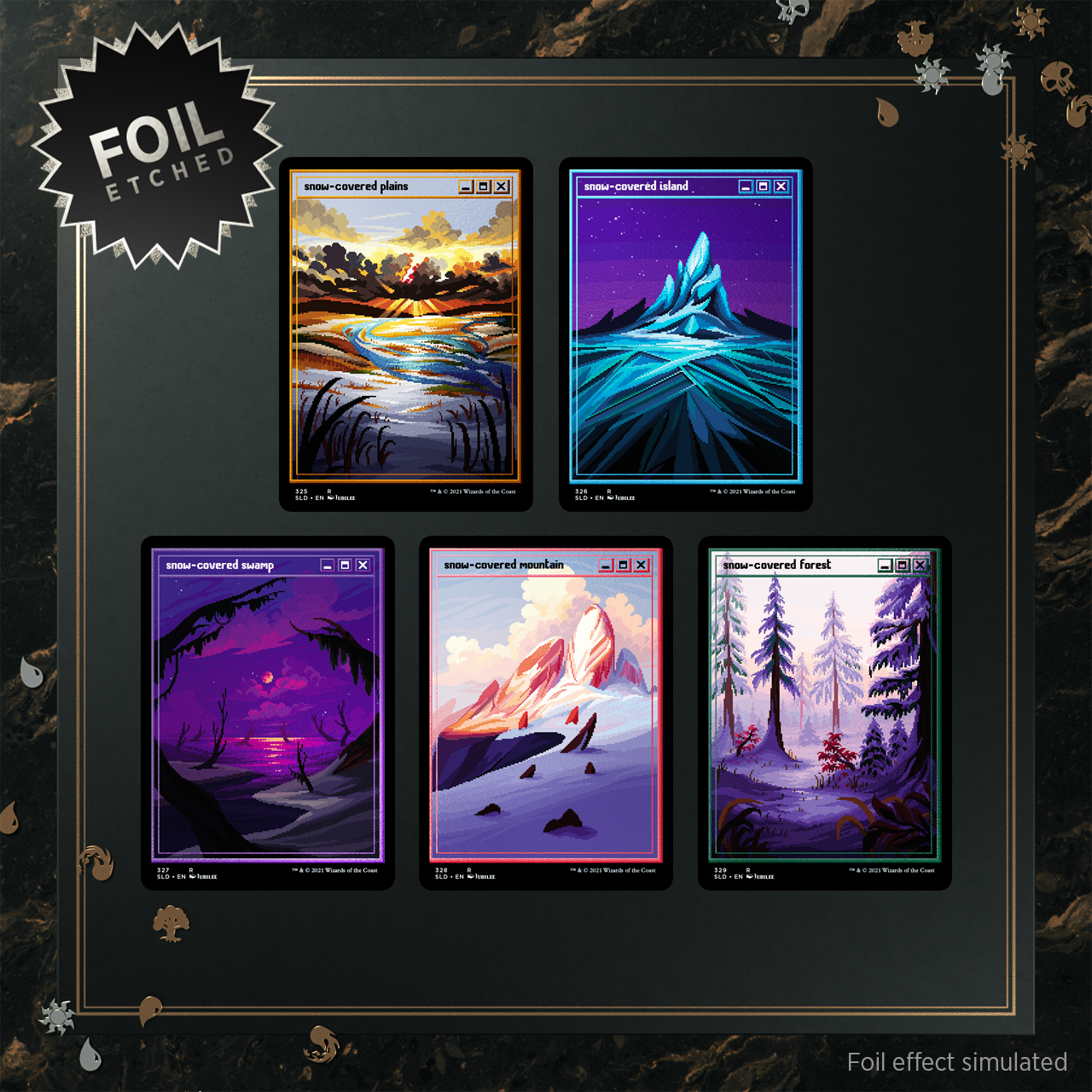 Secret Lair Drop Series: Secretversary 2021: PixelSnowLands.jpg Set