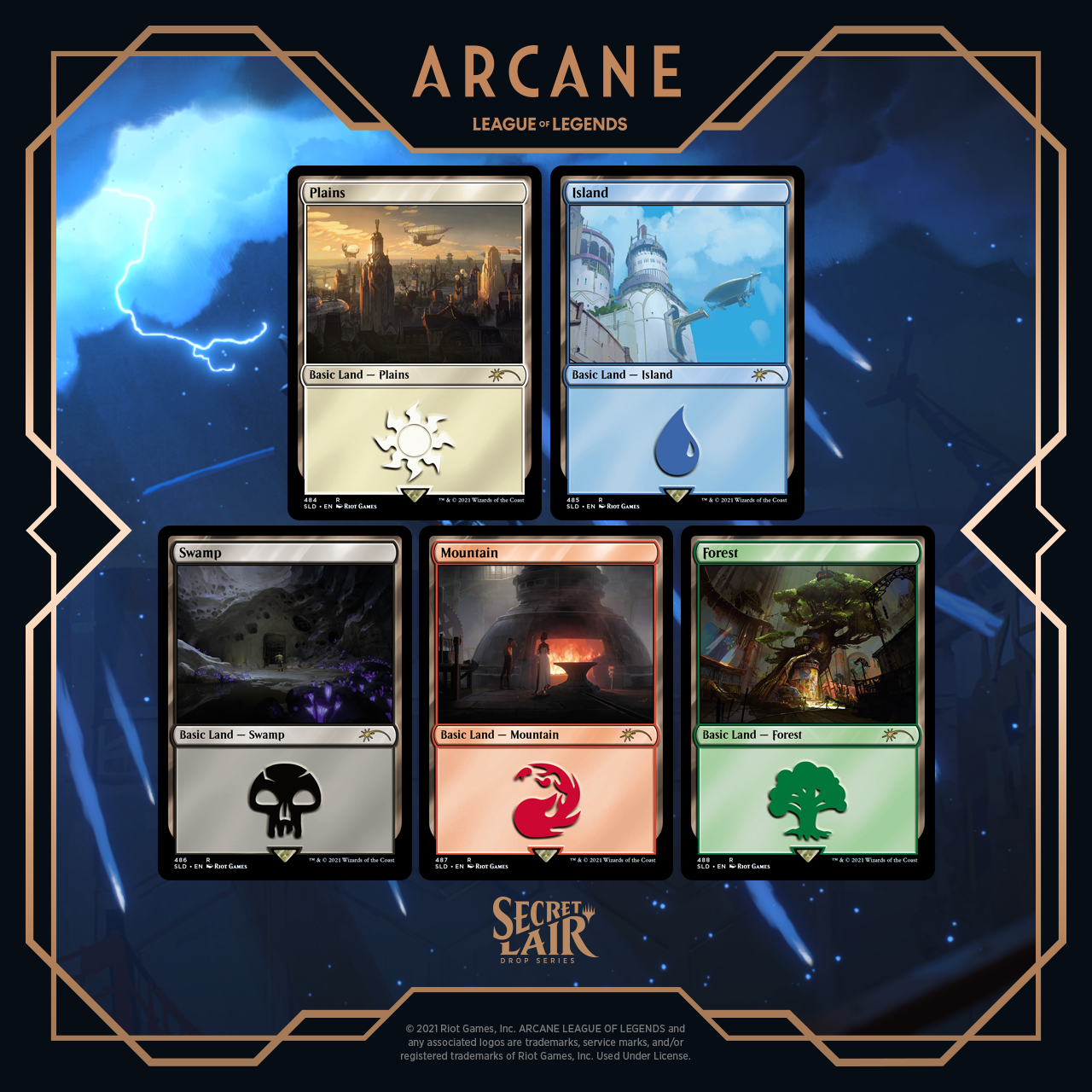 Secret Lair Drop Series: Secretversary 2021: Secret Lair x Arcane: Lands Set