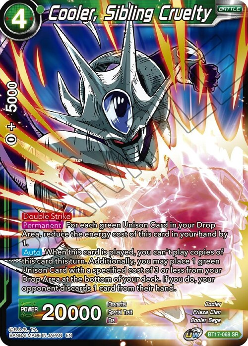 Cooler, Sibling Cruelty Card Front