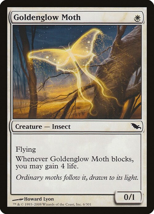 Goldenglow Moth Card Front