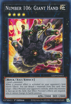 Number 106: Giant Hand Card Front