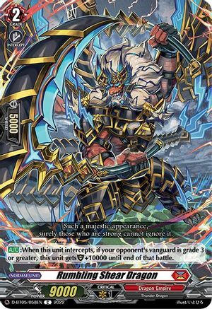 Rumbling Shear Dragon Card Front
