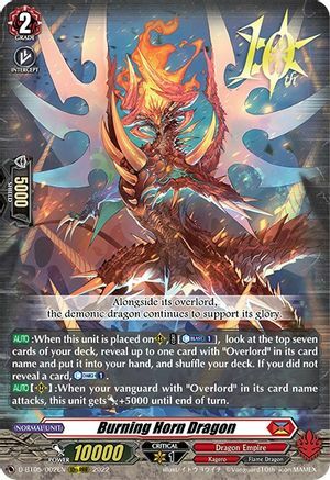 Burning Horn Dragon Card Front