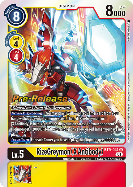 RizeGreymon (X Antibody) Card Front