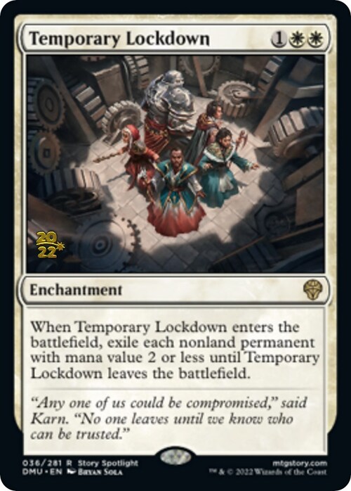Temporary Lockdown Card Front