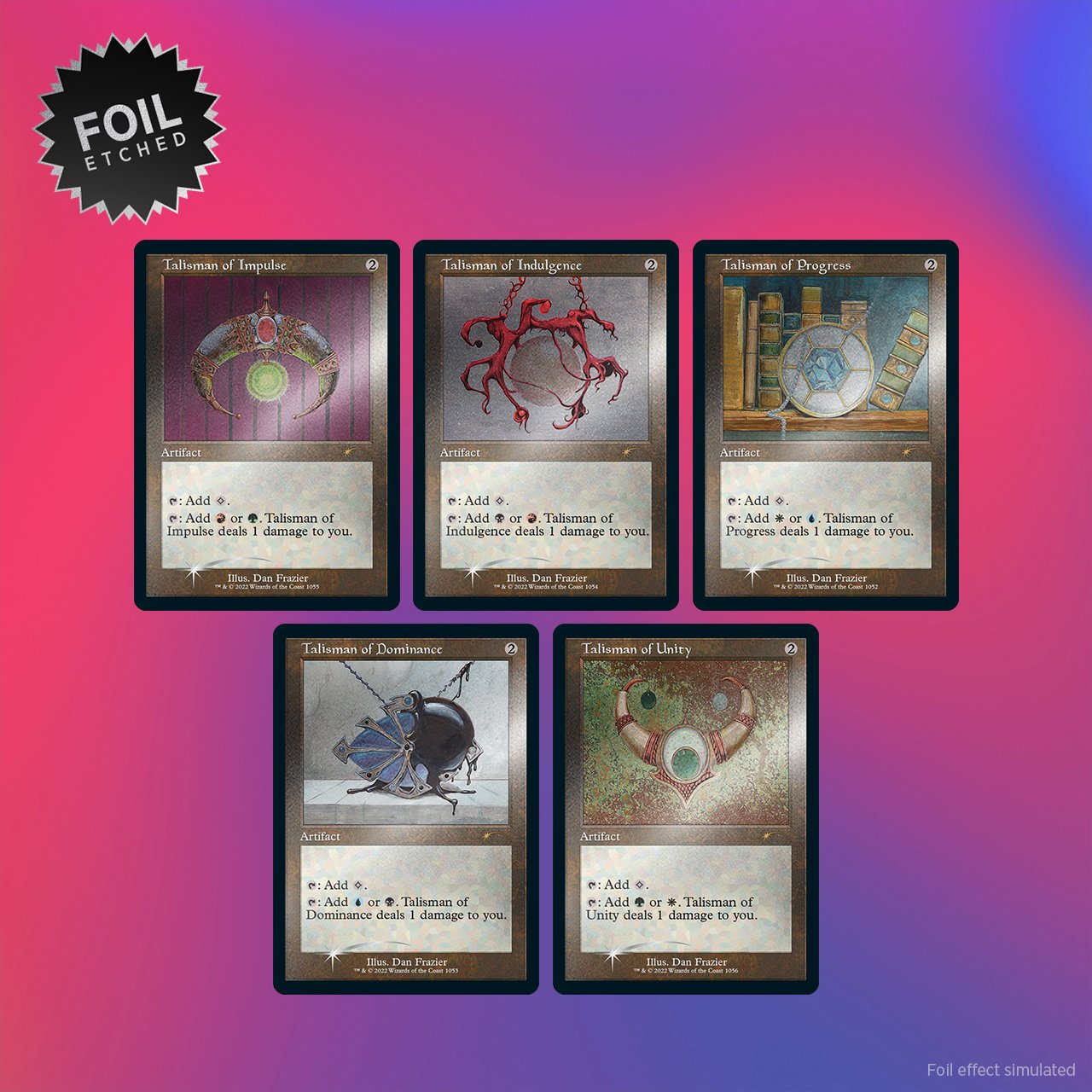 Secret Lair Drop Series: August Superdrop 2022: Dan Frazier Is Back Again: The Allied Talismans Set