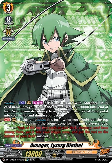 Avenger, Lyserg Diethel Card Front