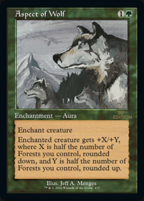 Aspect of Wolf Card Front